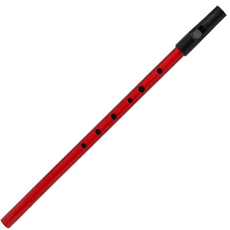 Neutral D Tune Irish Brass Flute Red