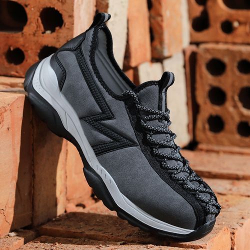 Mens Work Safety Steel Toe Slip-on Light Puncture-proof Shoe