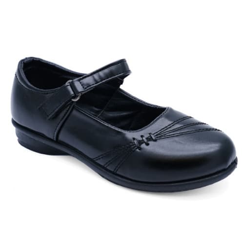 Girls Velcro Back To School Shoes - Black