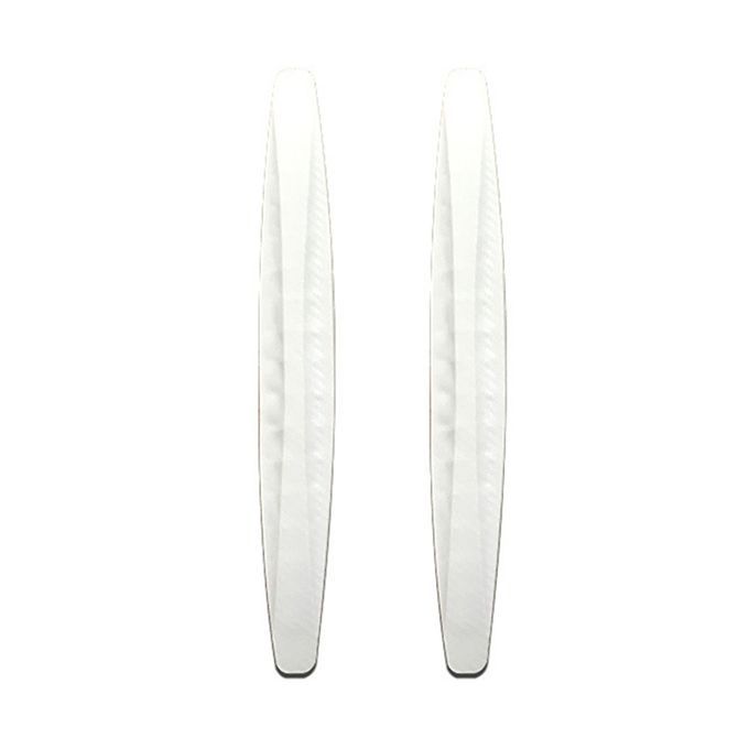 2Pcs Carbon Fiber Texture Car SUV Bumper Edge Guard-White