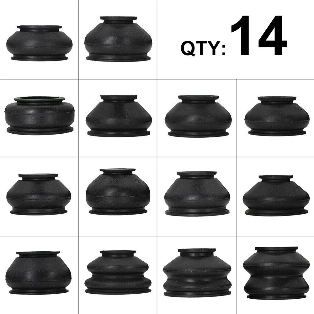 14 PCS Dust Boot Covers Universal Multipack Ball Joint Rubber Dust Boot Covers Drive Shaft Cover Trim Replace Track Rod End Kit