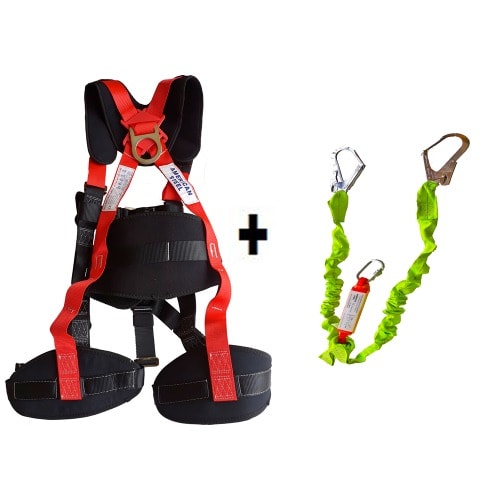 Full Body Safety Harness  With Energy Absorbing Lanyard