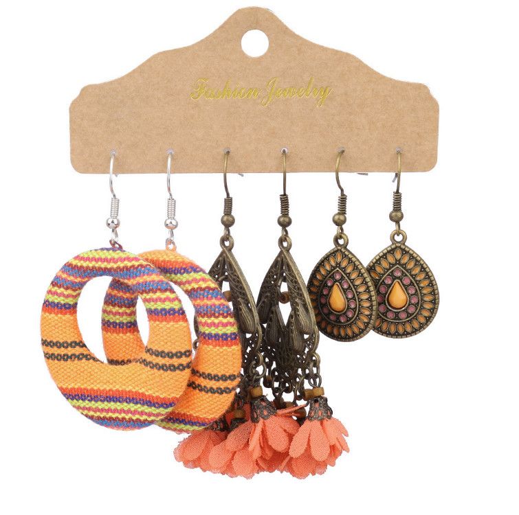 Fashionable Bohemian Ethnic Earrings Set
