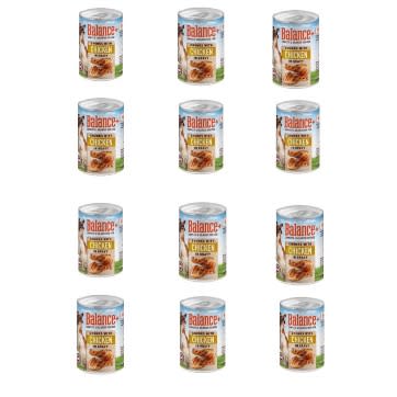 Balance+ Dog Food - Chicken In Gravy - 410g - For All Dog Stages X12