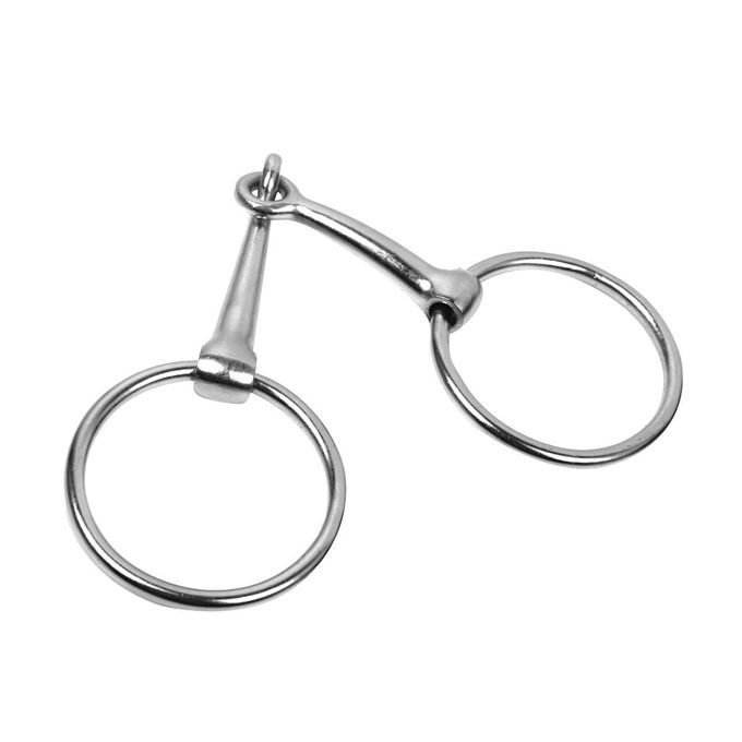 Loose Ring French Link Snaffle Horse Bit Silver  Mouthpiece - 5