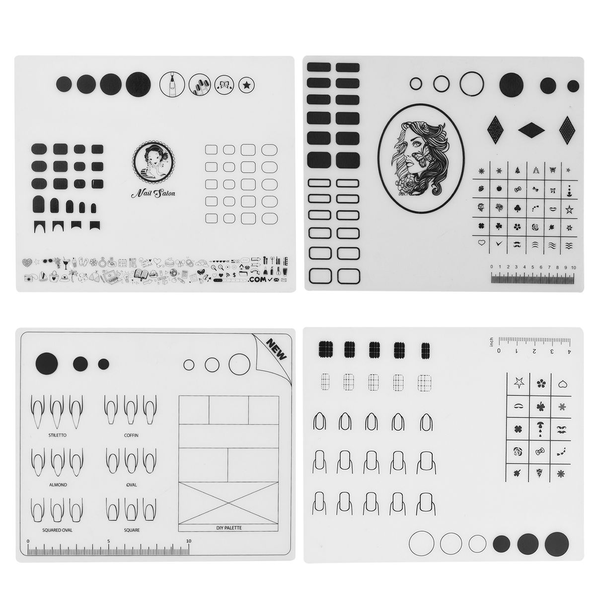 Nail Training Mat Silicone Trainer Sheet Manicure Art
