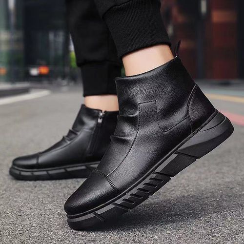 Men's New Business Working Leather Shoes-Black