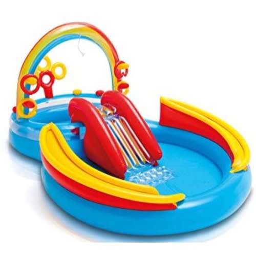Inflatable Rainbow Ring Paddling Pool For Children