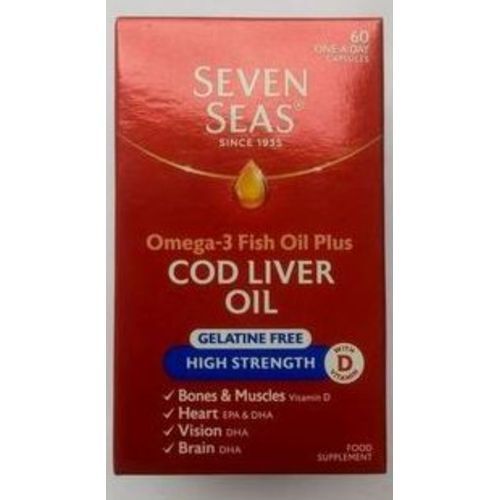 Omega-3 Fish Oil Plus Cod Liver Oil High Strength-60 Caps