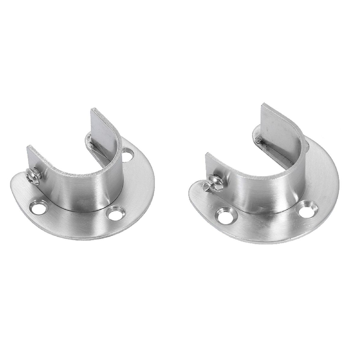 2pcs Closet Pole Sockets Set Of 2pcs U-shape Rod Socket