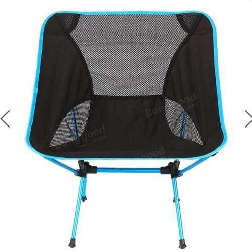 Outdoor Portable Folding Chair Camping Hiking Beach Seat Stool For BBQ Picnic Sky Blue Sky Blue