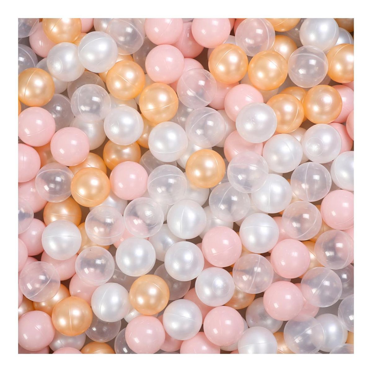 100Pcs Pit Balls Colorful Design Ocean Balls Pink White