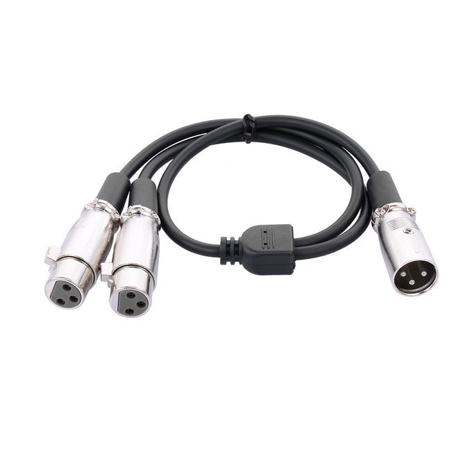 XLR Cable 1 Male To 2 Female Cable Microphone Audio Cable