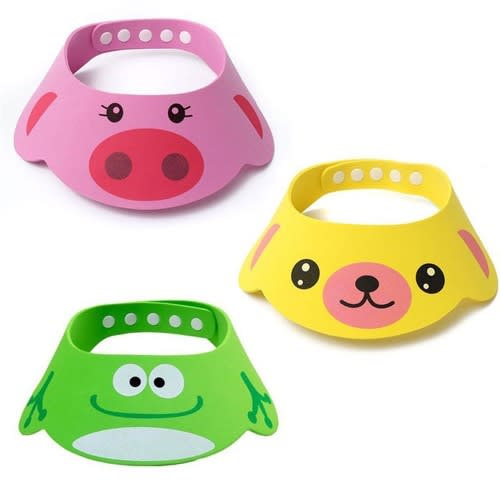 3pc Adjustable Funny Cartoon Baby Shower Cap