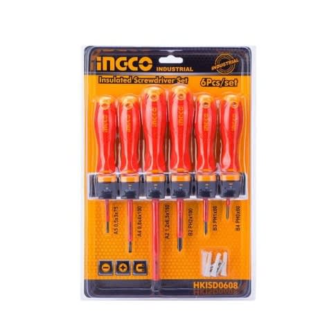 6pcs Insulated Electrician Screwdriver With Aluminum Frame, 1000v Vde