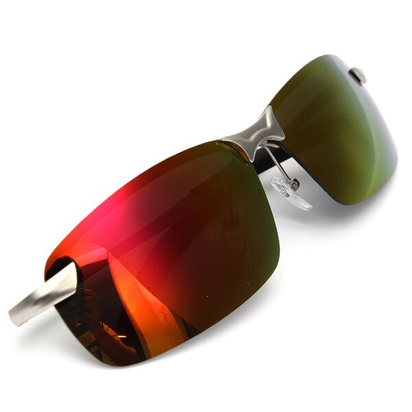 Men's Fashion Polarized Driving Sunglasses Anti-Glare Outdoor Sports UV Glasses Red Red Membrane