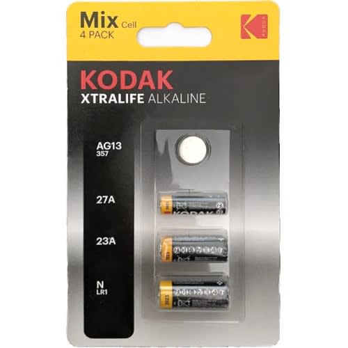 Mixed Cell Xtralife Alkaline - 23a, 27a, N Lr1, Ag13, 4-pack