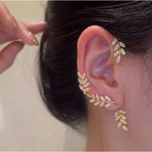 Fashion Ear Cuff Earrings - Gold