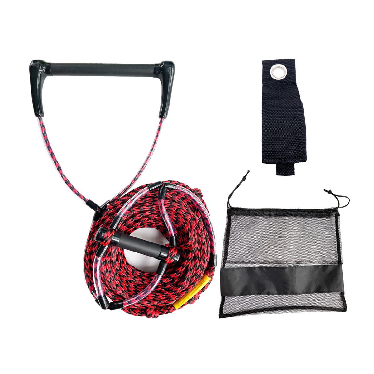 Water Ski Rope Kneeboard Floating Surf Rope Red Black 60ft