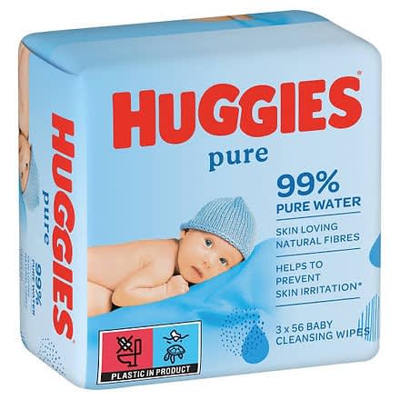 Pure Babies Wipes - 3x 56 (168) Wipes