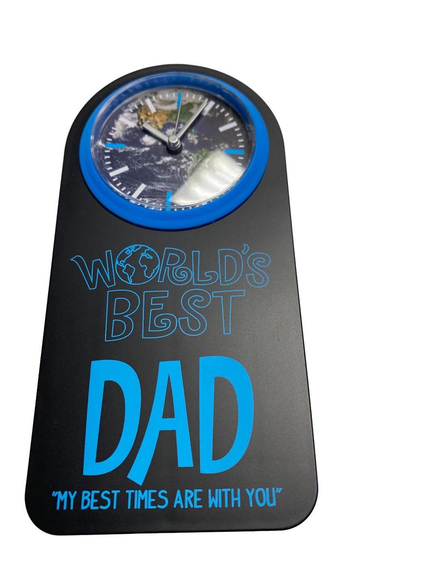 World's Best DAD-Memo Clip Clock