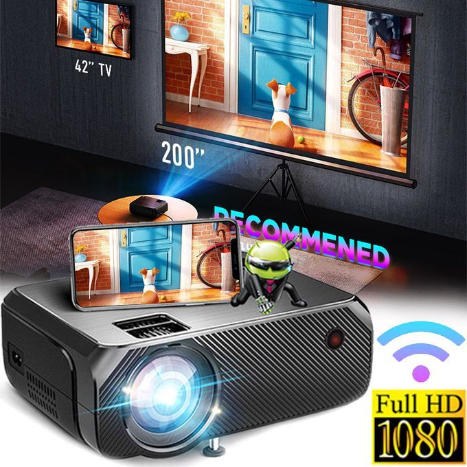 Max 250 "HD Large Screen TV Projector 1080P Proyector Home Theater 3D WiFi Media Player