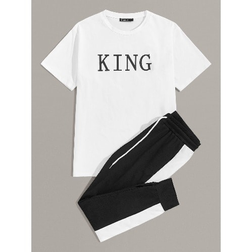 King Printed Top And Joggers