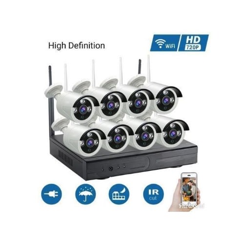 Wireless Kits NVR And 4 CCTV Cameras -8 Channels