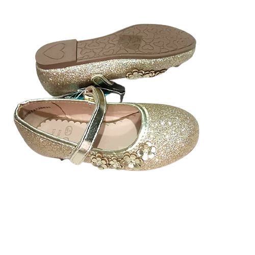 Girls Flat Sparkle Gold Color Shoe.