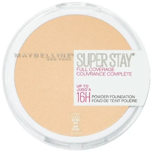 Super Stay Powder Foundation Makeup - Full Coverage - 220 Natural Beige - 0.21 Oz