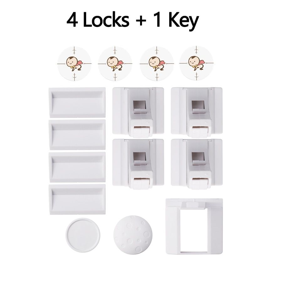 Magnetic Baby Safety Locks Cabinet Door Drawer Cupboard Lock Children Protection  Baby Security Childproof With 1 Cradle