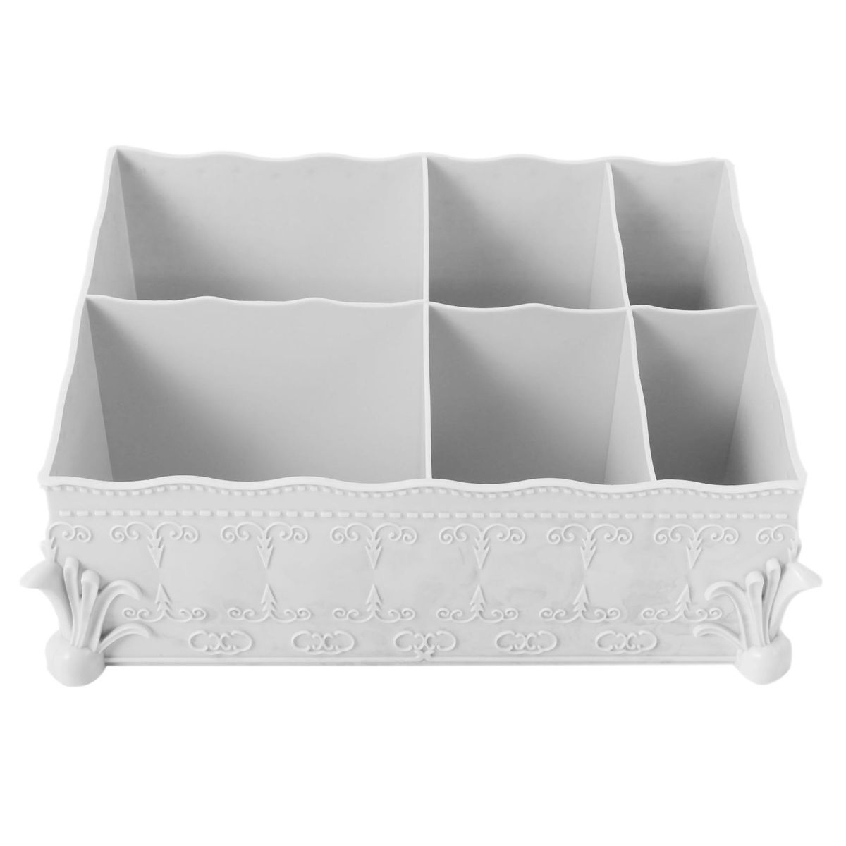 Creative Desktop Cosmetics Storage Box Desktop Multi-Layer Finishing Box Skin Care Products Rack White