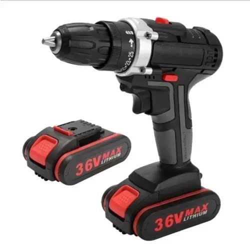 Cordless Rechargeable Battery Drill Machine 36v With 2 X Battery Drilling Machine