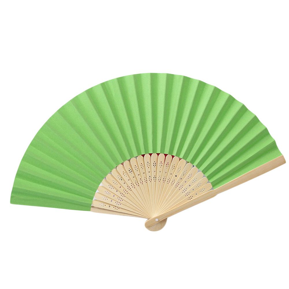 1 Pattern Solid Hand Folding Fan Folding Gift Silk Color Party Dance Color Fan Pcs Solid Lace Wedding Held