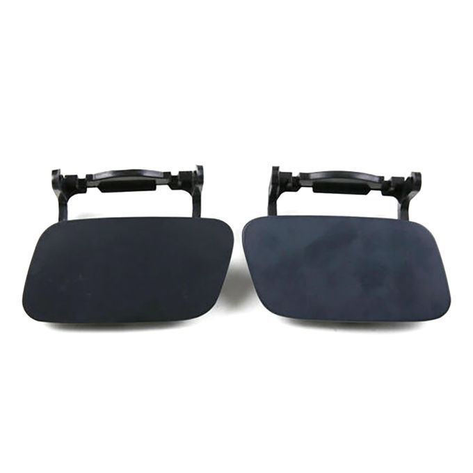 1 Pair Left Right Headlight Washer Jet Cover Spray-Black