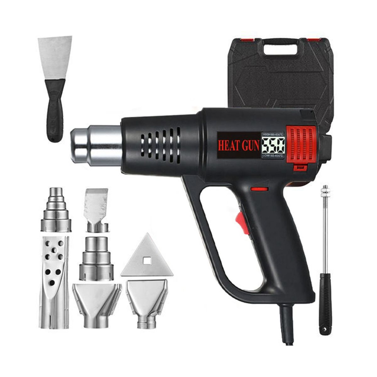 2000W Smart Hot Air Blower Heat Fast Heating LCD Digital