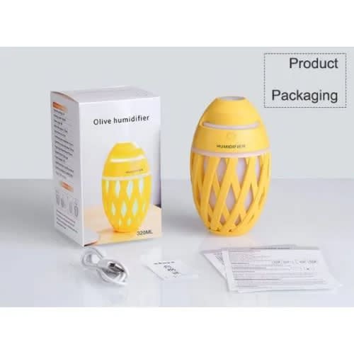 Cool Olive Mist Electric Humidifier For Aromatherapy - Yellow
