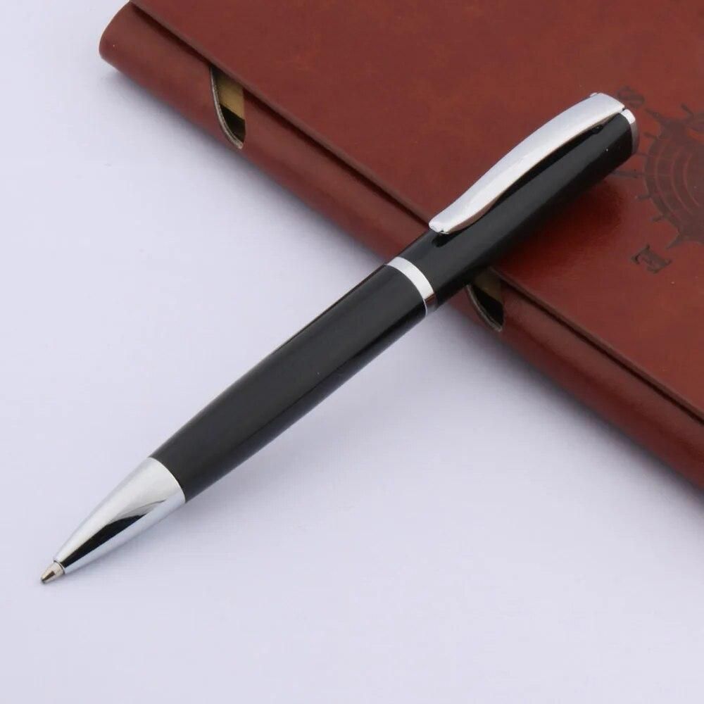 Hot Sale Office Metal Pen Black Lacquerred Silver Clip 1.0MM Ink Refill Ballpoint Pen