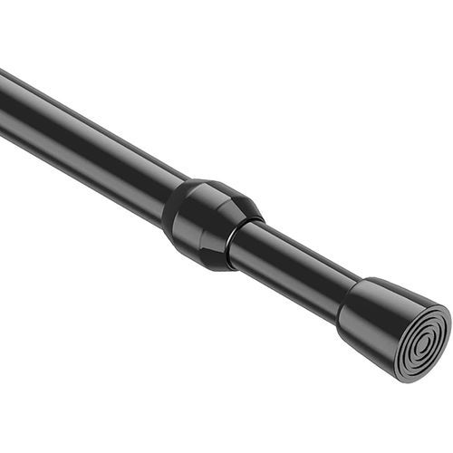 MEXAU 1Pack Spring Tension Curtain Rod 26-39 Inch Rods Black