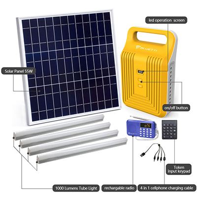 P-200 205Wh-55W LiFePO4 Solar Power Home Kit