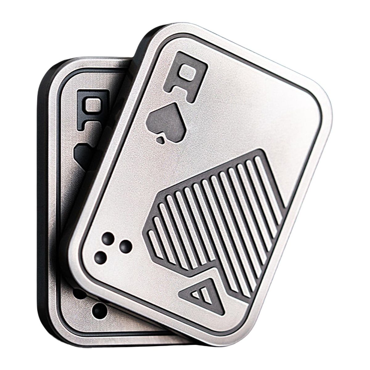 Fingertip Fidget Toy Push Card Fidget Anti Stress Toys Silver