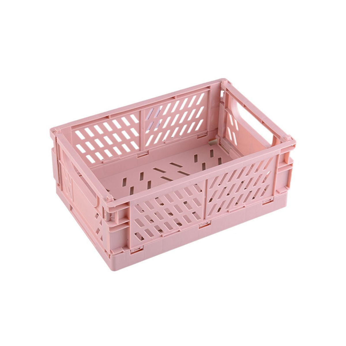 Storage Basket Collapsible Large Capacity Plastic-Pink