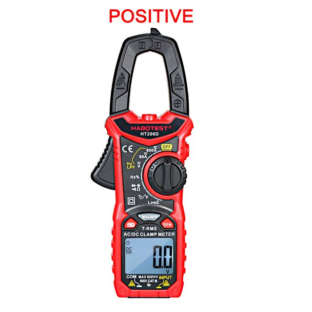 Habotest Ht206 Ac Dc Digital Clamp Meter Multimeter Pinza