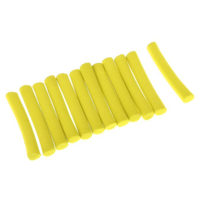 12x  Foam Stick 50mm Cylinder Float DIY Materials Zig Yellow