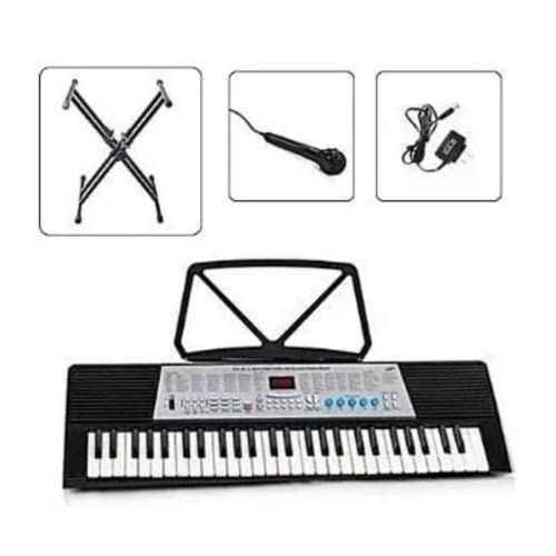 Learners Keyboard - Xy-813 With Adaptor & Microphone - 54 Keys & Stand