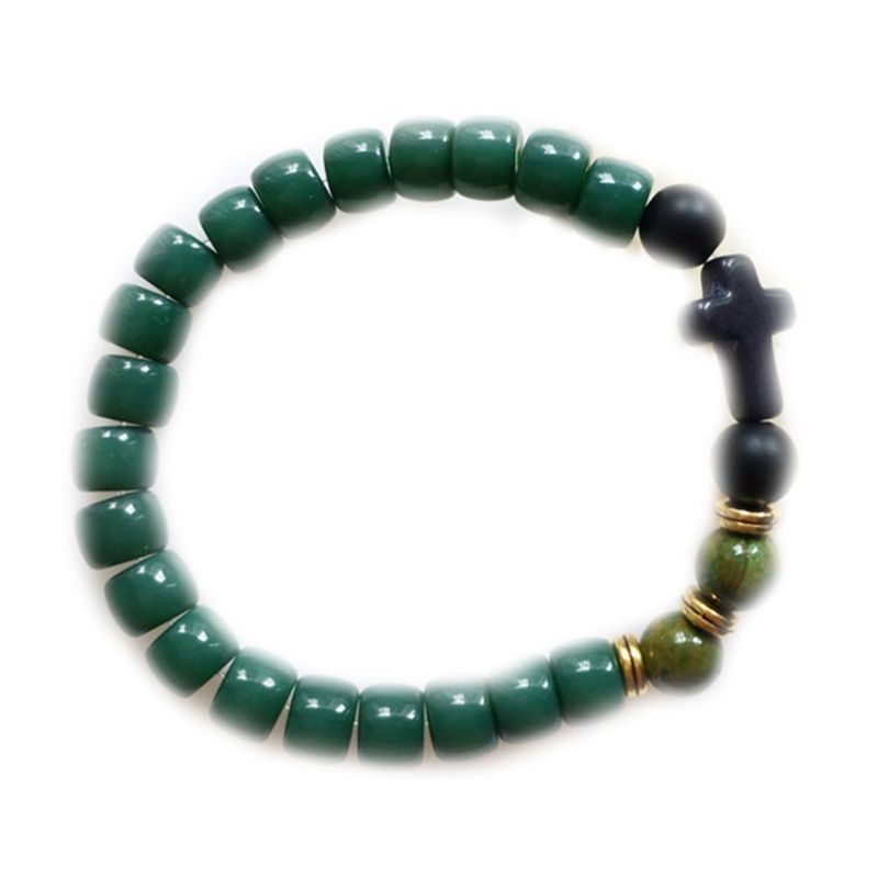 For Cross Bead Let For Women Men Bangles Handmade Christian