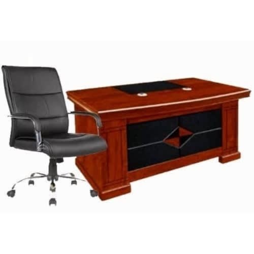 Executive Office Table And A Swivel Office Chair - 1400m x 600m