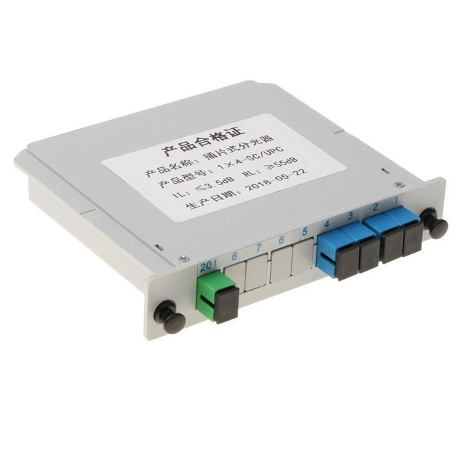 1 To 4 SC UPC Inserted PLC Fiber Optical Splitter Fiber  Splitter