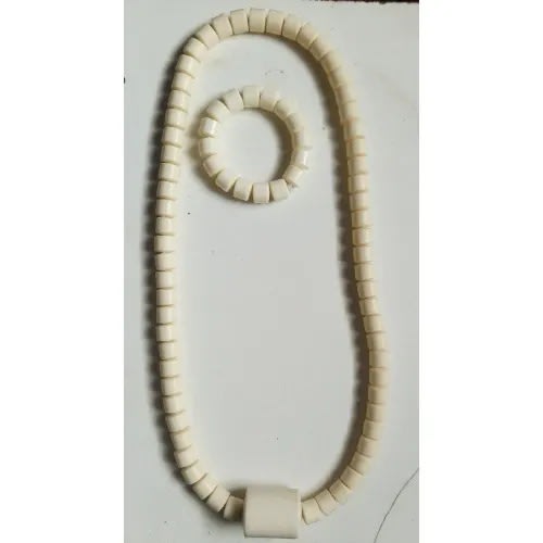 Traditional Styled Plastic Beads - White