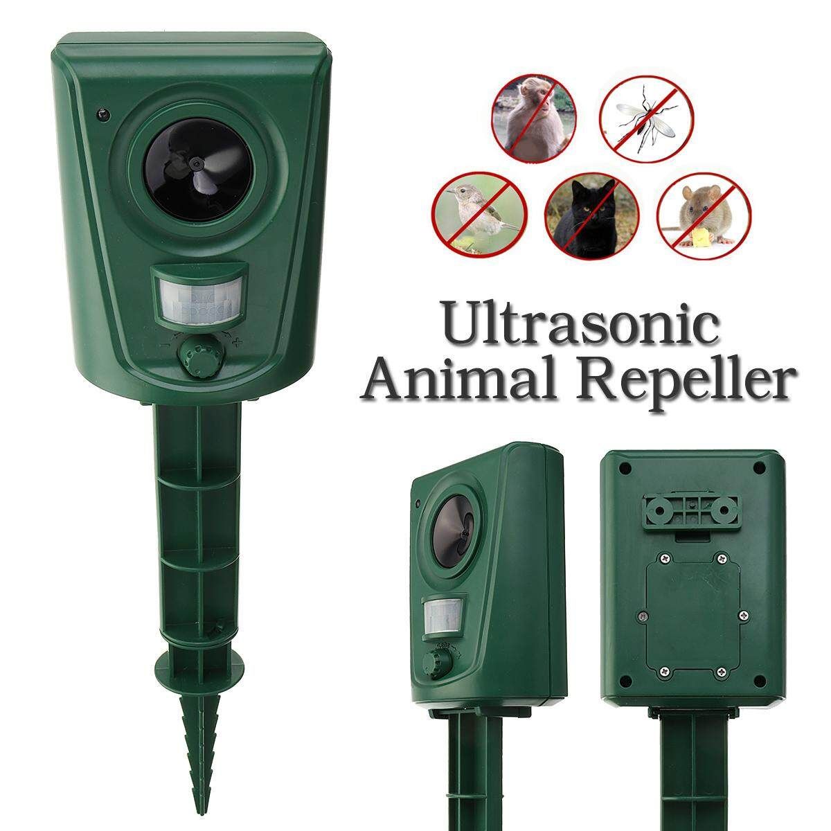 IPX4 Ultrasonic Pest Repellers Outdoors Garden Animal Motion Attacker